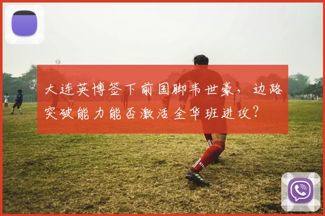 大连英博签下前国脚韦世豪，边路突破能力能否激活全华班进攻？